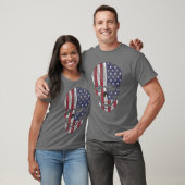 Verenigde Amerikaanse schedel T-shirt (Unisex)