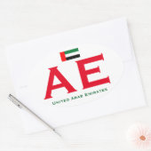 Verenigde Arabische Emiraten Euro Ovaal Sticker (Envelop)