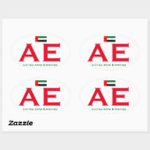 Verenigde Arabische Emiraten Euro Ovaal Sticker (Vel)