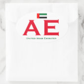 Verenigde Arabische Emiraten Euro Ovaal Sticker (Tas)