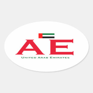 Verenigde Arabische Emiraten Euro Ovaal Sticker