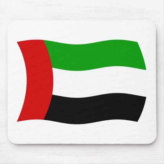 Verenigde Arabische Emiraten Flag Mousepad Muismat (Voorkant)