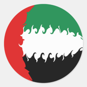 Verenigde Arabische Emiraten Gnarly vlag Ronde Sticker