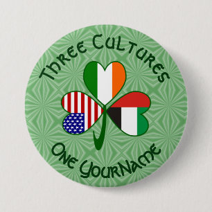 Verenigde Arabische Emiraten Ierse Amerikaanse vla Ronde Button 7,6 Cm