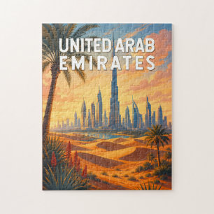 Verenigde Arabische Emiraten Illustratie Reis Kuns Legpuzzel