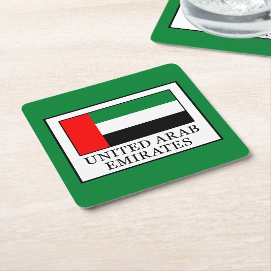 Verenigde Arabische Emiraten Kartonnen Onderzetters (Schuin)