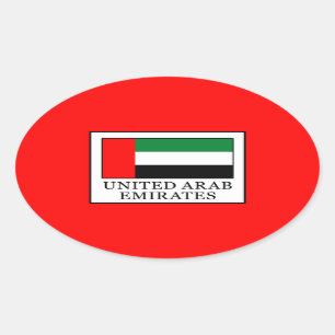Verenigde Arabische Emiraten Ovale Sticker