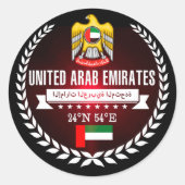 Verenigde Arabische Emiraten Ronde Sticker (Voorkant)