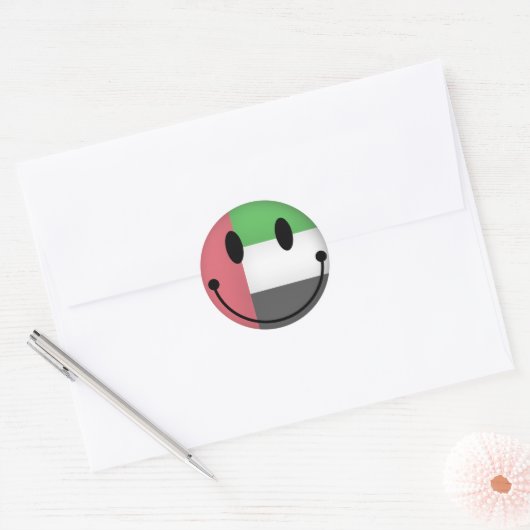 Verenigde Arabische Emiraten Ronde Sticker (Envelop)