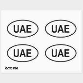 Verenigde Arabische Emiraten "VAE" Ovale Sticker (Vel)