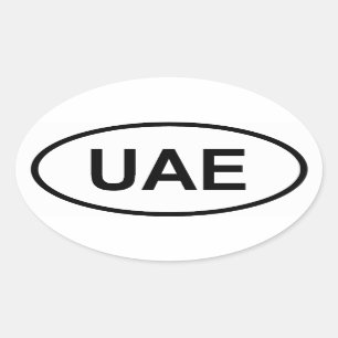 Verenigde Arabische Emiraten "VAE" Ovale Sticker