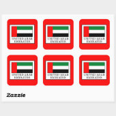 Verenigde Arabische Emiraten Vierkante Sticker (Vel)