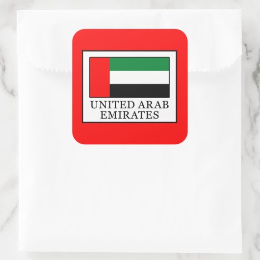 Verenigde Arabische Emiraten Vierkante Sticker (Tas)
