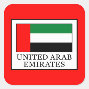 Verenigde Arabische Emiraten Vierkante Sticker