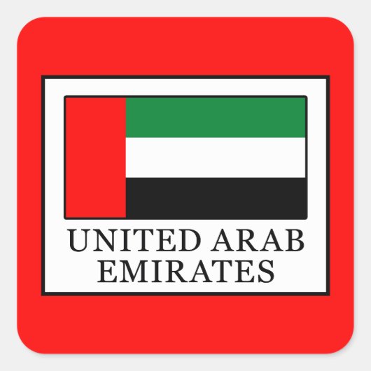 Verenigde Arabische Emiraten Vierkante Sticker (Voorkant)