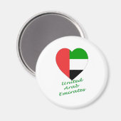 Verenigde Arabische Emiraten Vlag Hart Magneet (Voorkant / Achterkant)
