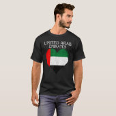 Verenigde Arabische Emiraten Vlag Hart voor VAE T-shirt (Voorkant volledig)