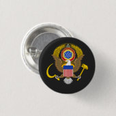 Verenigde Communistische Staten van Amerika Ronde Button 3,2 Cm (Voorkant /achterkant)