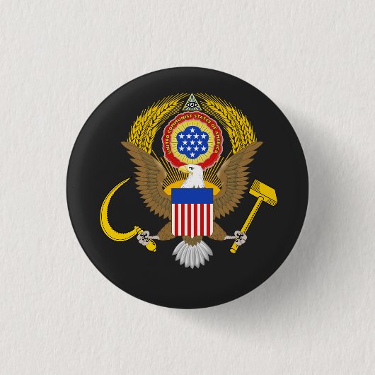Verenigde Communistische Staten van Amerika Ronde Button 3,2 Cm (Voorkant)