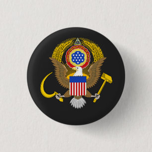 Verenigde Communistische Staten van Amerika Ronde Button 3,2 Cm