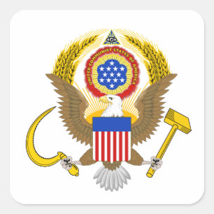 Verenigde Communistische Staten van Amerika Vierkante Sticker