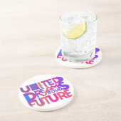 Verenigde dromen trotse toekomst zandsteen onderzetter (Zijkant)