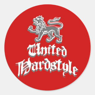 Verenigde Hardstyle Ronde Sticker