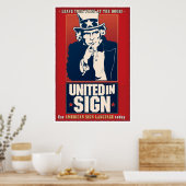 Verenigde in Sign (ASL) Poster (Keuken)
