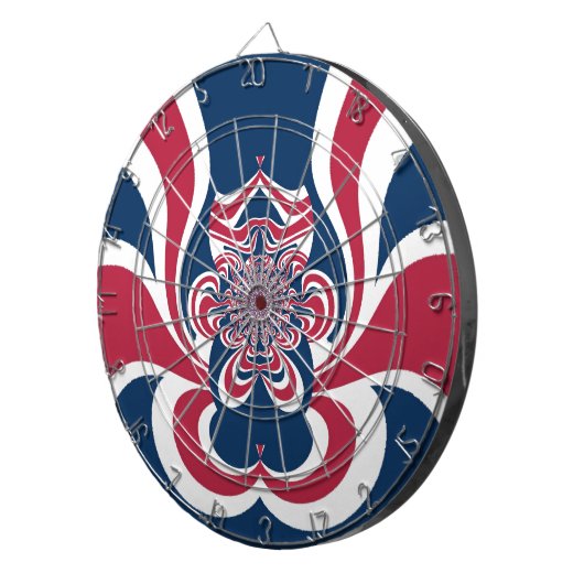 Verenigde kleuren: kleurrijk globaal patroon dartbord (Voorkant Rechts)