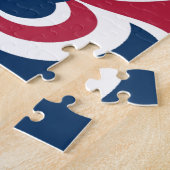 Verenigde kleuren: kleurrijk globaal patroon legpuzzel (Zijkant)