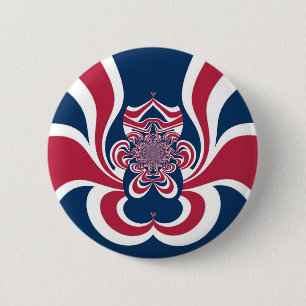 Verenigde kleuren: kleurrijk globaal patroon ronde button 5,7 cm