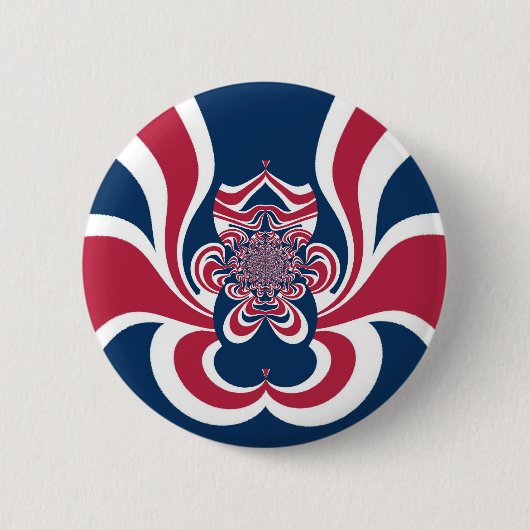 Verenigde kleuren: kleurrijk globaal patroon ronde button 5,7 cm (Voorkant)