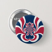 Verenigde kleuren: kleurrijk globaal patroon ronde button 5,7 cm (Voorkant /achterkant)