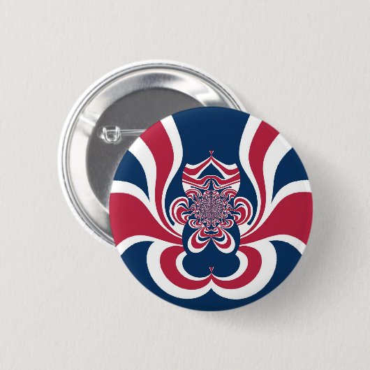 Verenigde kleuren: kleurrijk globaal patroon ronde button 5,7 cm (Voorkant /achterkant)