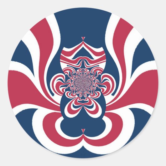 Verenigde kleuren: kleurrijk globaal patroon ronde sticker (Voorkant)