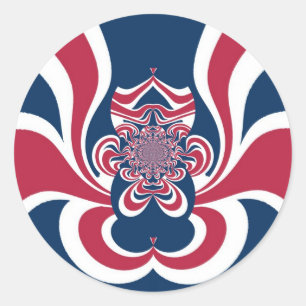 Verenigde kleuren: kleurrijk globaal patroon ronde sticker