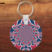Verenigde kleuren: kleurrijk globaal patroon sleutelhanger (Voorkant)