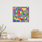 Verenigde kleuren van de islam poster (Keuken)