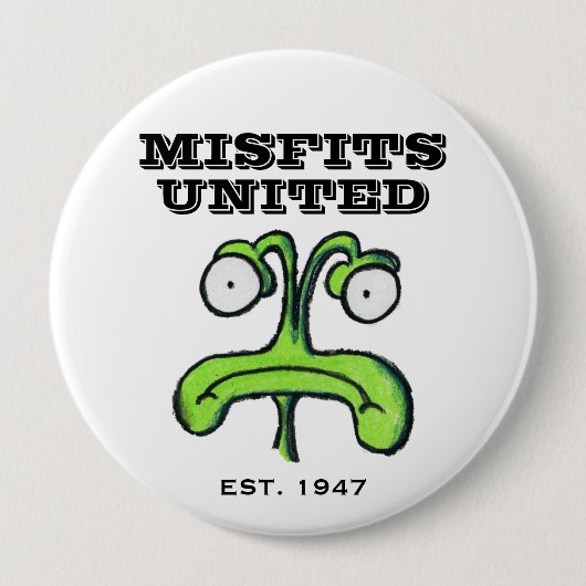 VERENIGDE MISFITS-toets Ronde Button 4,0 Cm (Voorkant)