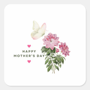 VERENIGDE MOEDERDAG SPECIALE CADEAU VIERKANTE STICKER