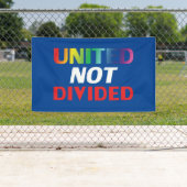 Verenigde Niet verdeeld - rood, wit, blauw, lgbtq Spandoek (Insitu)