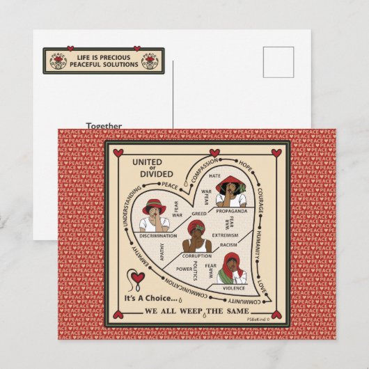 Verenigde of verdeeld 1_ briefkaart (Voorkant / Achterkant)