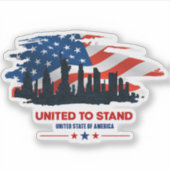 Verenigde om te staan | 3"x 3" — Glanzend transpar Sticker (Voorkant)