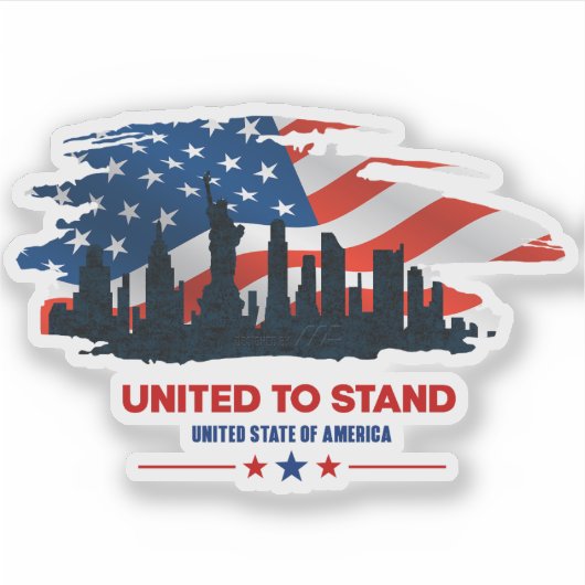 Verenigde om te staan | 3"x 3" — Glanzend transpar Sticker (Voorkant)