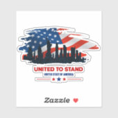 Verenigde om te staan | 4 x 4 inch — Glanzend tran Sticker (Vel)