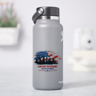 Verenigde om te staan 4 x 4 inch — Glanzend tran Sticker