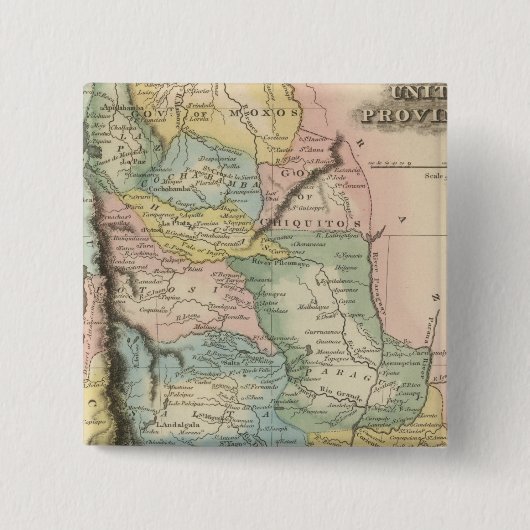 Verenigde provincies vierkante button 5,1 cm (Voorkant)