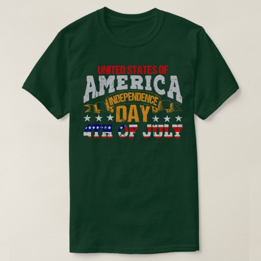 VERENIGDE STAAT AMERIKA ONAFHANKELIJKE DAG T-SHIRT (Design voorkant)