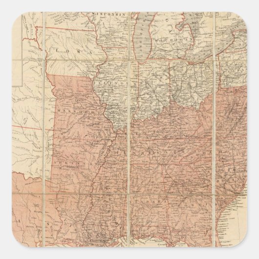 Verenigde Staten 14 Vierkante Sticker (Voorkant)