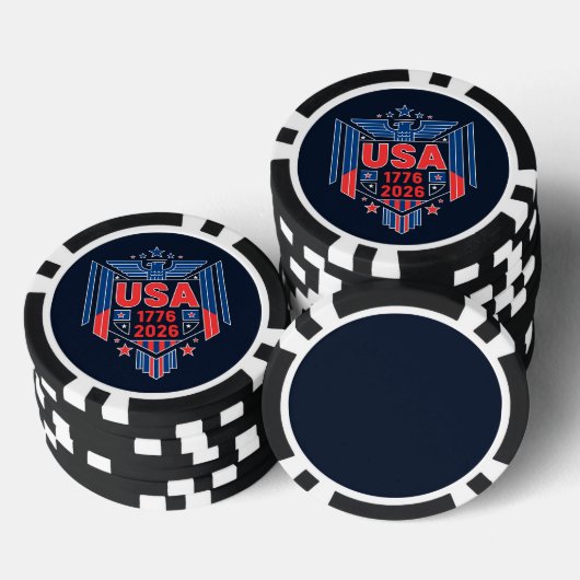 Verenigde Staten 1776-2026 Poker Chips (Opstapeling)